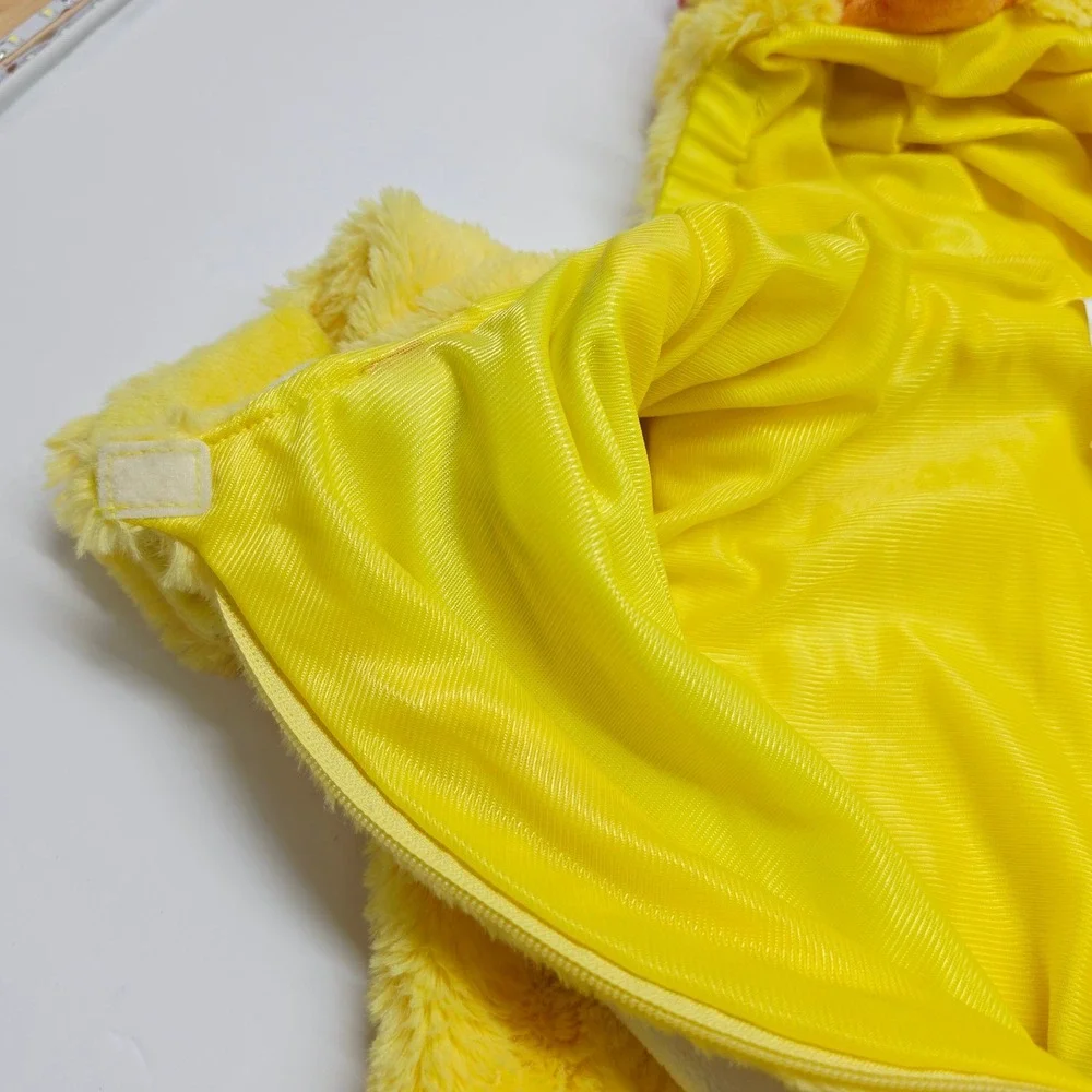 Target Chicken Costume Kids 0-6M Yellow Plush Hooded One Piece Coverall